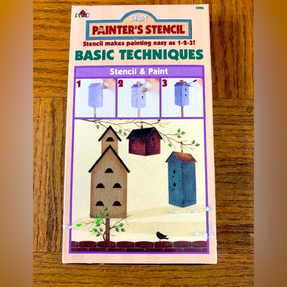 *3/$20* FOLK ART PAINTER’S STENCIL & TECHNIQUES MAKING PAINTING EASY VHS. NEW
